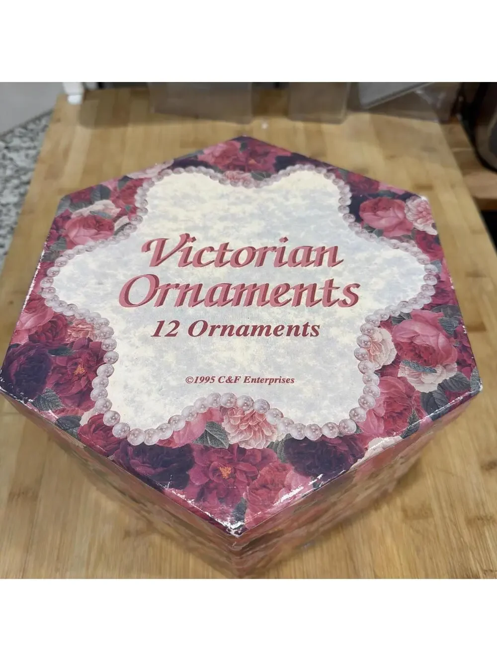 VTG 1995 Victorian Christmas Ornaments Set of 12 C&F Enterprises Vintage *